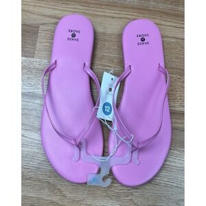 Shade & Shore‎ Cali Flip Flops Pink Women's Size 12 NEW